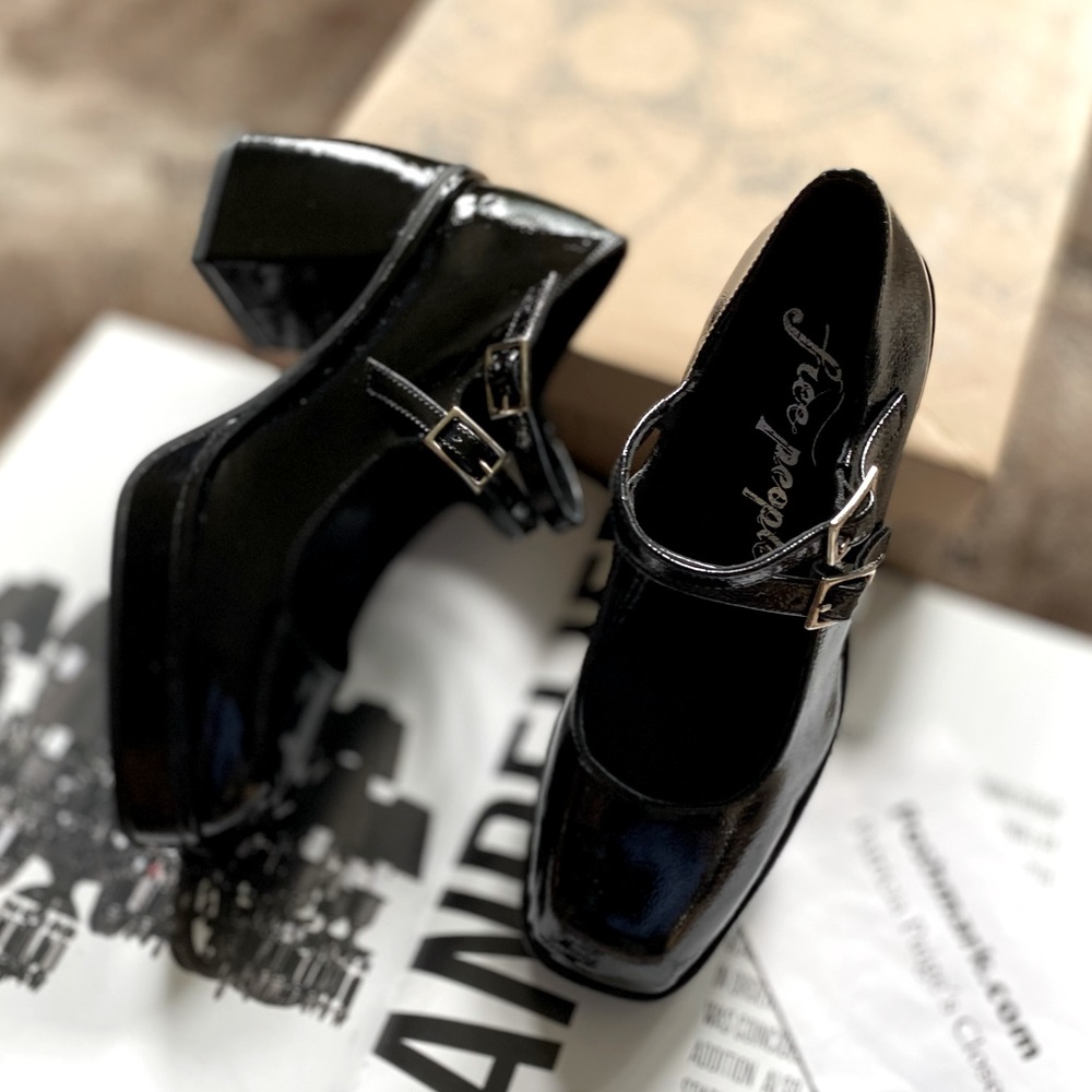 Free People Ruby Double Strap Platform Mary Janes